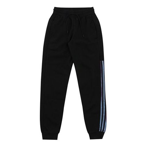 adidas Running Breathable Sports Knit Casual Pants Black CV9138