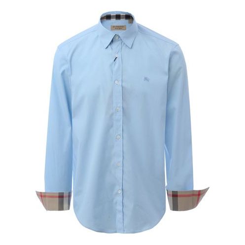 Men's Burberry Cotton Classic Long Sleeves Shirt Blue 39911601 US XXL