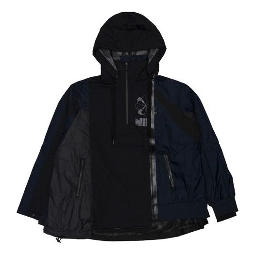 (WMNS) Nike x Sacai Double-Zip Jacket 'Black/Dark Obsidian' CD6297-010