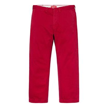 Supreme SS19 Arc Logo Chino Pant Red Casual Long Pants SUP-SS19-519 Casual Pants - KICKSCREW