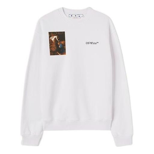 OFF-WHITE Caravaggio-print Cotton Sweatshirt FW22 OMBA057S22FLE0010110