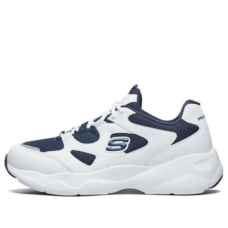 Skechers D'lites Low-Top Running Shoes White/Blue 999235-WNV - KICKS CREW