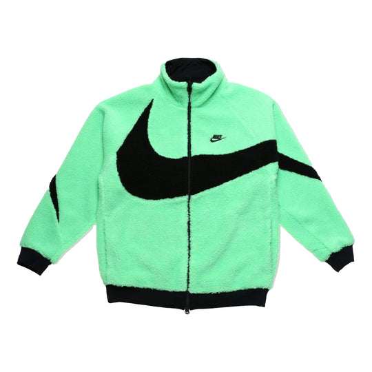 Nike Big Swoosh Reversible Boa Jacket (Asia Sizing) 'Lime Green Black' BQ6546-350