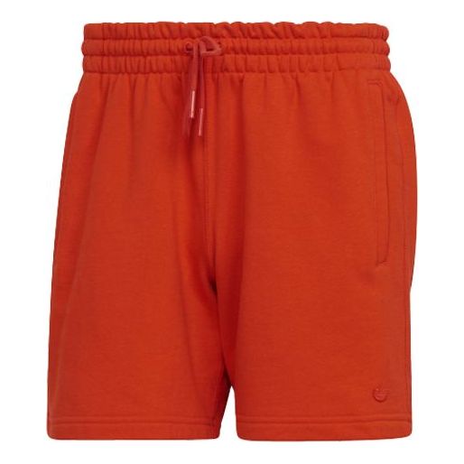 Men's adidas originals C Short Ft Solid Color Lacing Sports Shorts College Orange Yellow HF6362