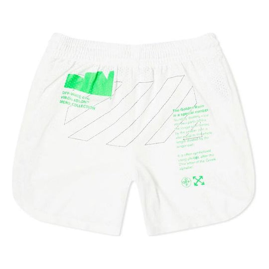 Men's Off-White Mesh Shorts White OMCI005R201010060145
