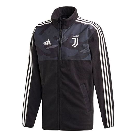 adidas Juventus Soccer/Football Sports Stand Collar Jacket Black EC6291