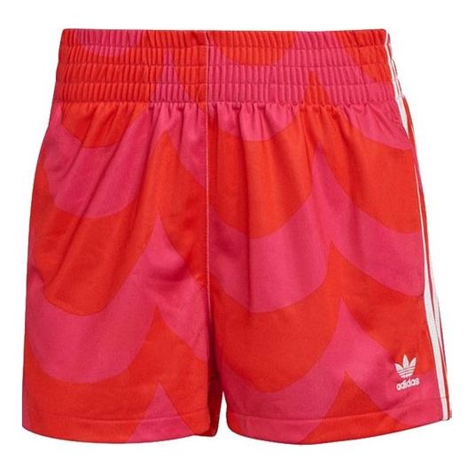 (WMNS) adidas originals Short Casual Sports Breathable Side Stripe Shorts Red H20476