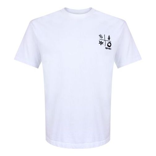 Men's KENZO Cotton Logo Short Sleeve White FA55TS0434SD-01