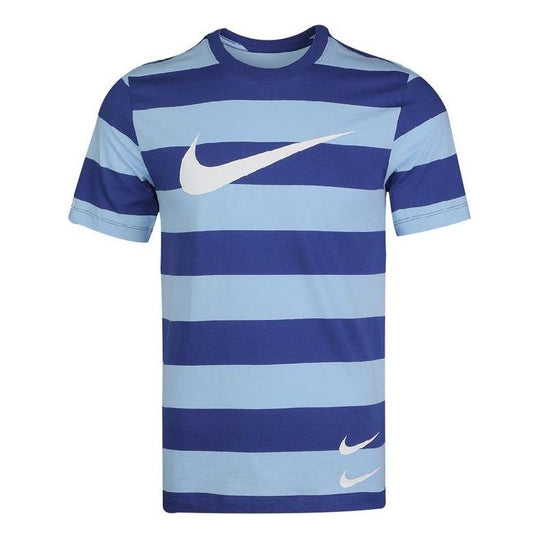 Nike Swoosh Stripe Short Sleeve Blue CQ5197-436
