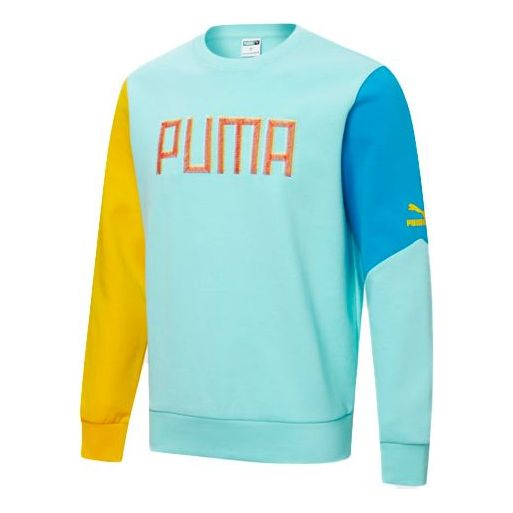 PUMA Unisex Colorful Embroidered Logo Printing Round-neck Sweatshirt B -  KICKS CREW