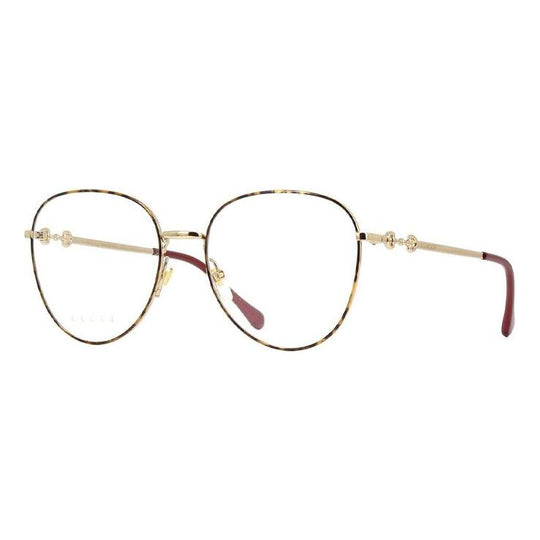 (WMNS) Gucci Horsebit Series Metallic Optical Glasses Frame Tortoiseshell Color GG0880O-005