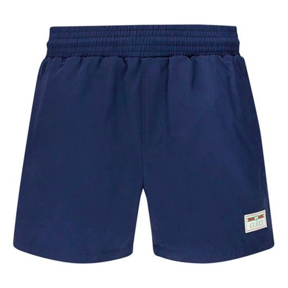 GUCCI Ribbon Waterproof Nylon Swimsuit Shorts For Men Navy 599585-XHAB ...