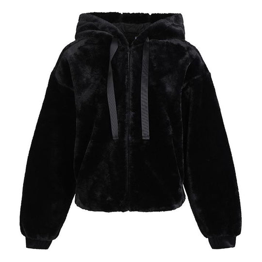(WMNS) adidas Style Fur Windproof Hooded Jacket Black GM1468
