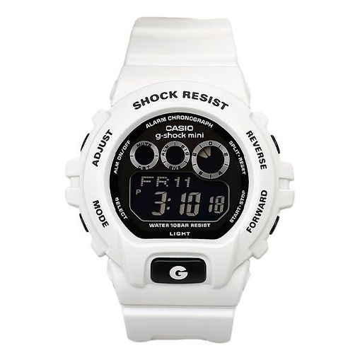 CASIO WMNS MINI-G Shock Series Wrist Watch White/Black Womens BlackWhite Digital GMN-691-7AJF Watches - KICKSCREW