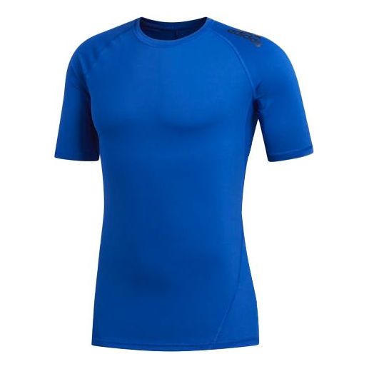 adidas Sports Training Round Neck Short Sleeve Blue EB9383