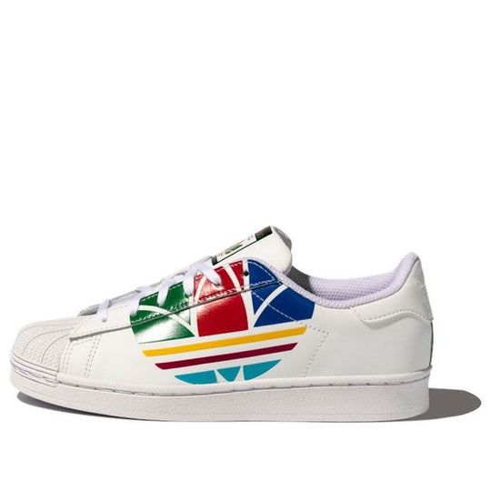 (PS) adidas Superstar Pure J 'Colorful Trefoil - Cloud White' FW4008