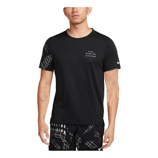 Nike Running Training T-shirt 'Black White' DQ6546-010