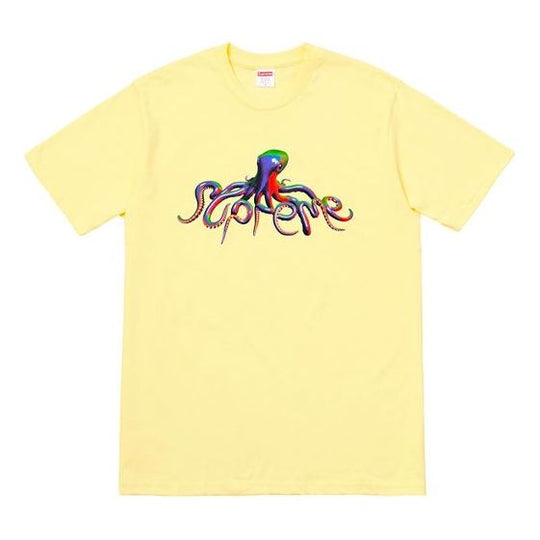 Supreme SS18 Tentacles Pale Yellow Tee SUP-SS18-486