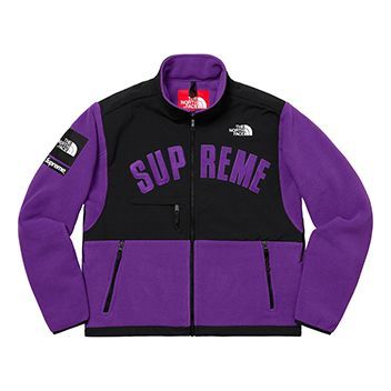 Supreme SS x The North Face Arc Logo Denali Fleece Jacket Purple