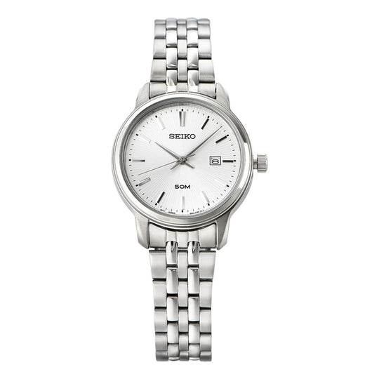 Women's SEIKO Steel strip Classic Retro quartz White SUR667P1 Watches - KICKSCREW