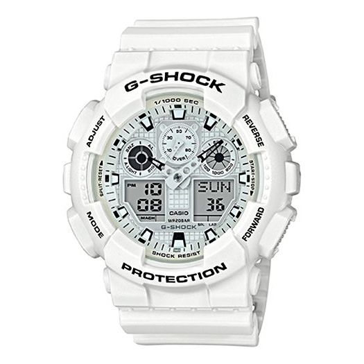 CASIO G-Shock Analog-Digital 'White' GA-100MW-7A