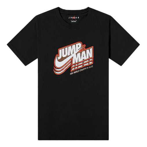 Air Jordan Jumpman Logo Printing Round Neck Pullover Short Sleeve Black DC9773-010