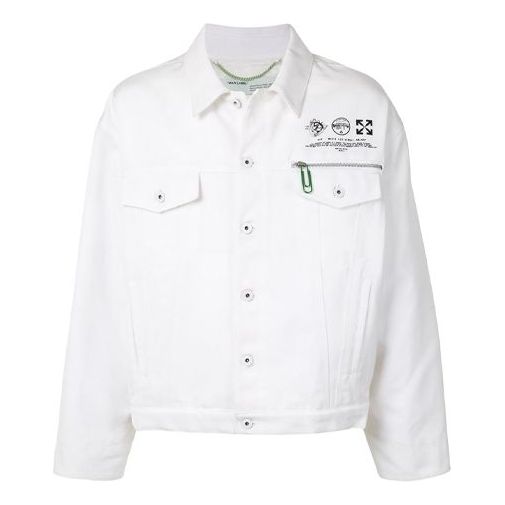 Men's OFF-WHITE Universal Key Buckle Casual Jacket White OMEA212S20I010130210 Jacket - KICKSCREW
