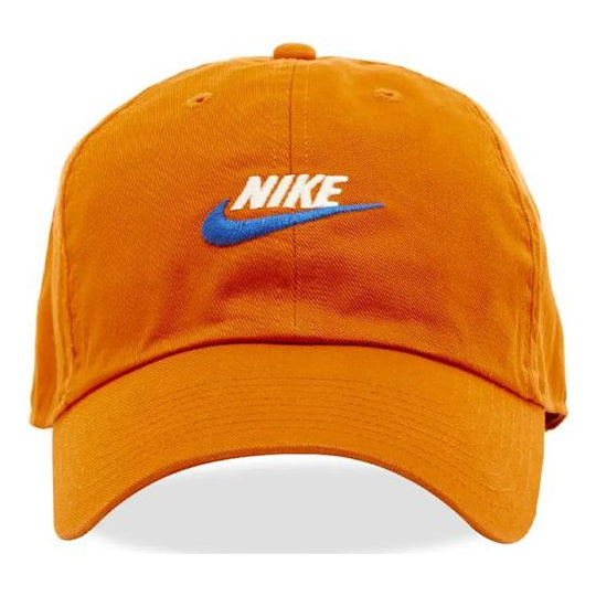 Nike Sportswear Heritage86 Futura Washed Cap 'Orange University Blue White' 913011-847