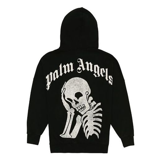 Men's PALM ANGELS Large Logo Skeleton Pattern Black PMBB036E194410141001
