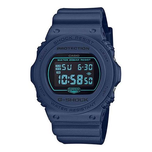 Men's CASIO G Shock DW Series Blue Resin Strap Waterproof Watch Mens Digital DW-5700BBM-2 Watches - KICKSCREW