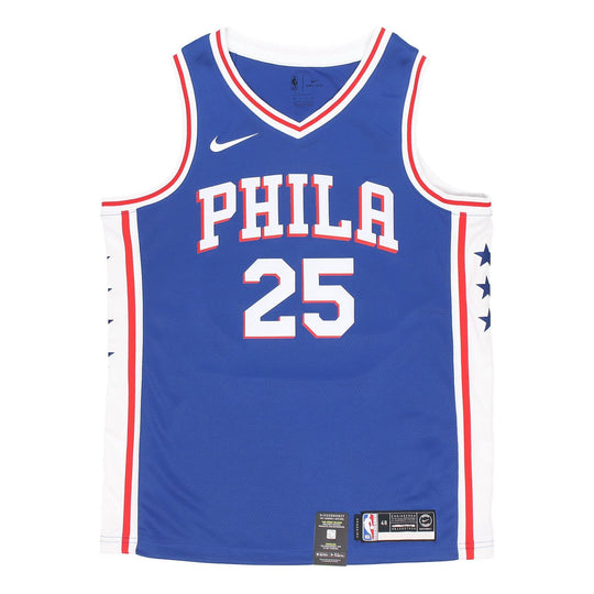 Nike NBA Jersey Icon Edition Swingman Fan Edition Philadelphia 76ers Simmons Basketball Vest Blue 864501-496