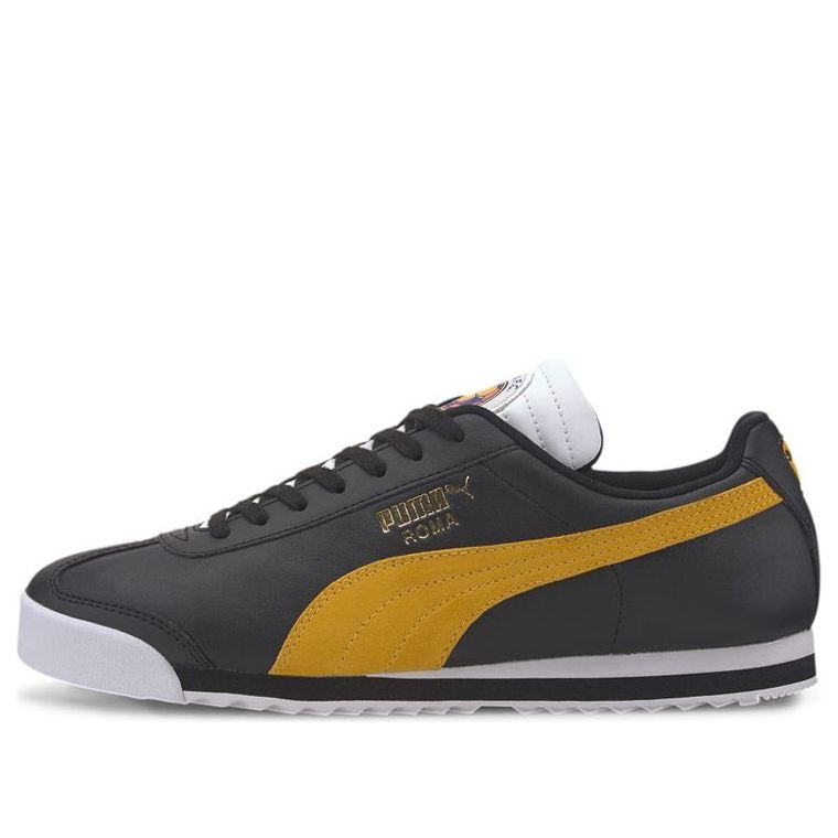 PUMA Roma Classic Running Shoes Black/Yellow 371615-01-KICKS CREW