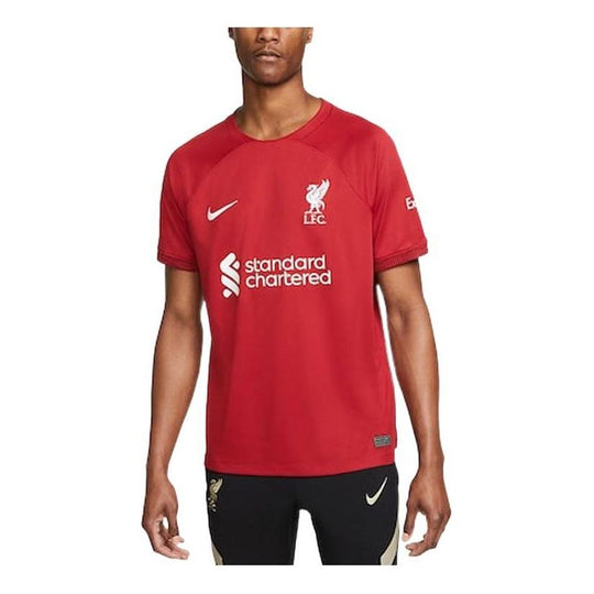 Men's Nike 2022-23 Season Liverpool Fan Edition Logo Pattern Printing Short Sleeve Soccer/Football Jersey Deep Red DM1843-609