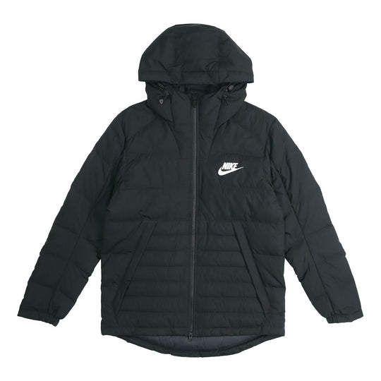 Men's Nike Hooded Cozy Black Down Jacket AJ7947-010