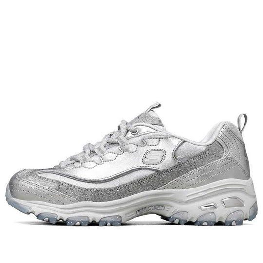 (WMNS) Skechers D'Lites 1.0 low Running Shoes GS Silver 149421-SIL