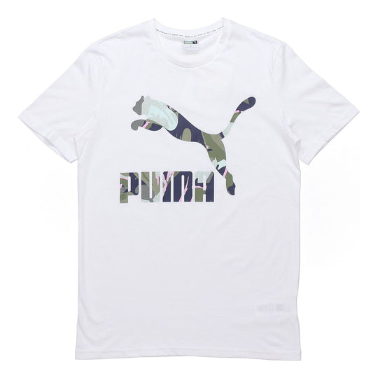 PUMA Logo Printing Short Sleeve White 579405-72