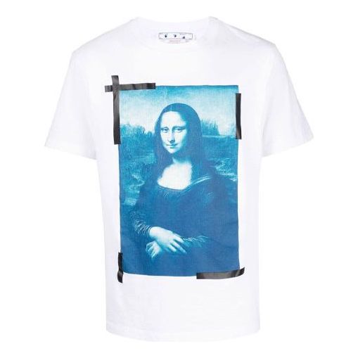 OFF-WHITE SS22 Character Printing Round Neck Short Sleeve Pullover T-shirt Ordinary Version White OMAA027C99JER0060145 T-shirts - KICKSCREW