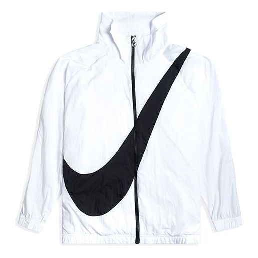 Men's Nike Sportswear Woven Swoosh Large Logo Sports Us Edition White Jacket BV3685-100 Jacket  -  KICKSCREW