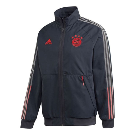 adidas FCB Anthem JKT Bayern Munich Soccer/Football Training Sports Jacket Gray FR3985