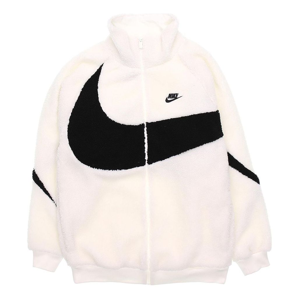 Nike Sportswear Logo polar fleece Stand Collar Jacket White DH2474-110 ...
