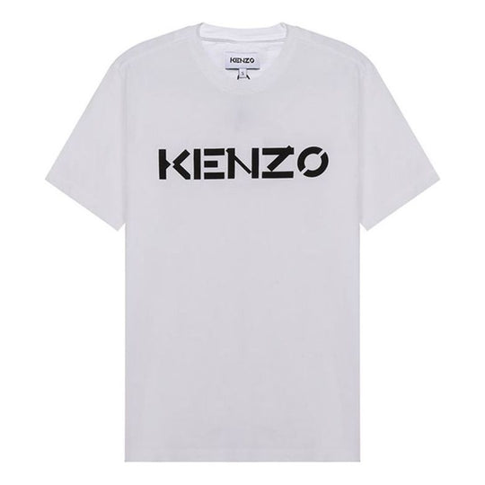 Men's KENZO SS21 Alphabet Logo Round Neck Short Sleeve White FA65TS0004SJ-01B