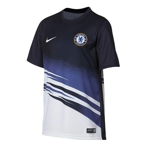 Nike Chelsea FC Quick Dry Round Neck Short Sleeve Training White Blue Whiteblue AO7533-101