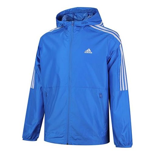 Men's adidas Casual Sports Hooded Jacket Blue FT2834 - KICKS CREW