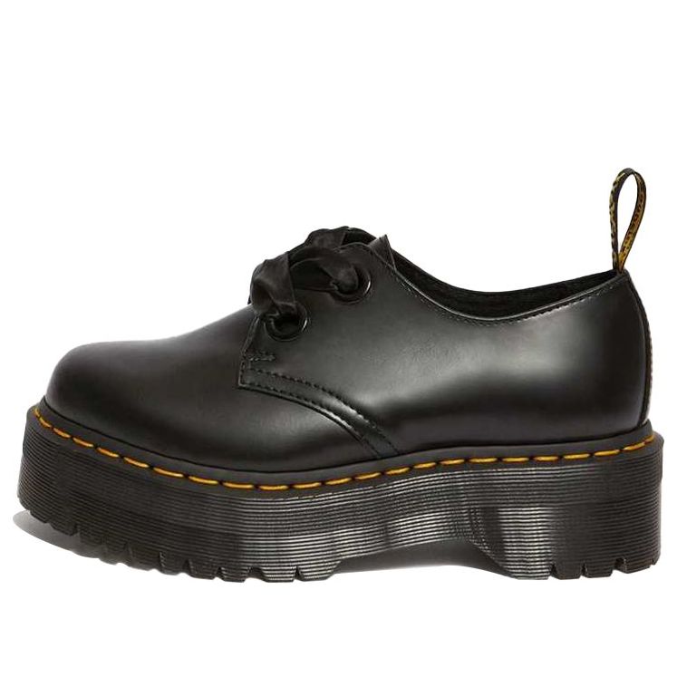 (WMNS) Dr. Martens Holly Leather Platform Shoes 'Black Buttero' 252340 ...