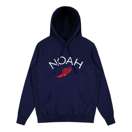 NOAH Winged Foot Embroidered Logo Unisex Navy Blue NOAH-SS20-003