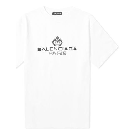 Men's Balenciaga BB Printing Round Neck Short Sleeve Retro Versi - KICKS CREW