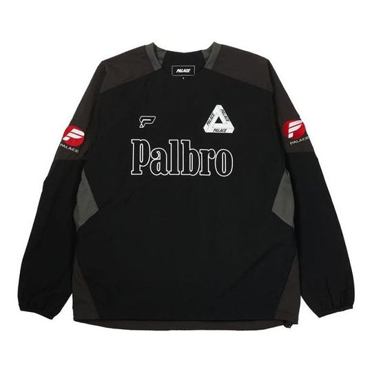 PALACE SPORTS SHELL CREW BLACK Triangle Logo Alphabet Round Neck Pullover Long Sleeves P20SS062