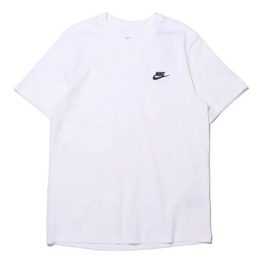 Nike MENS Embroidered Crew-neck Short Sleeve White AR4999-101
