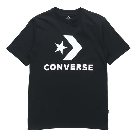 Converse Alphabet Logo Printing Round Neck Short Sleeve Black 10018568-A01
