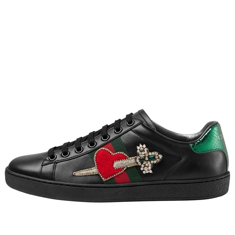 (WMNS) Gucci Ace Series Cowhide Sports Shoe Black 472990-A38G0-1283